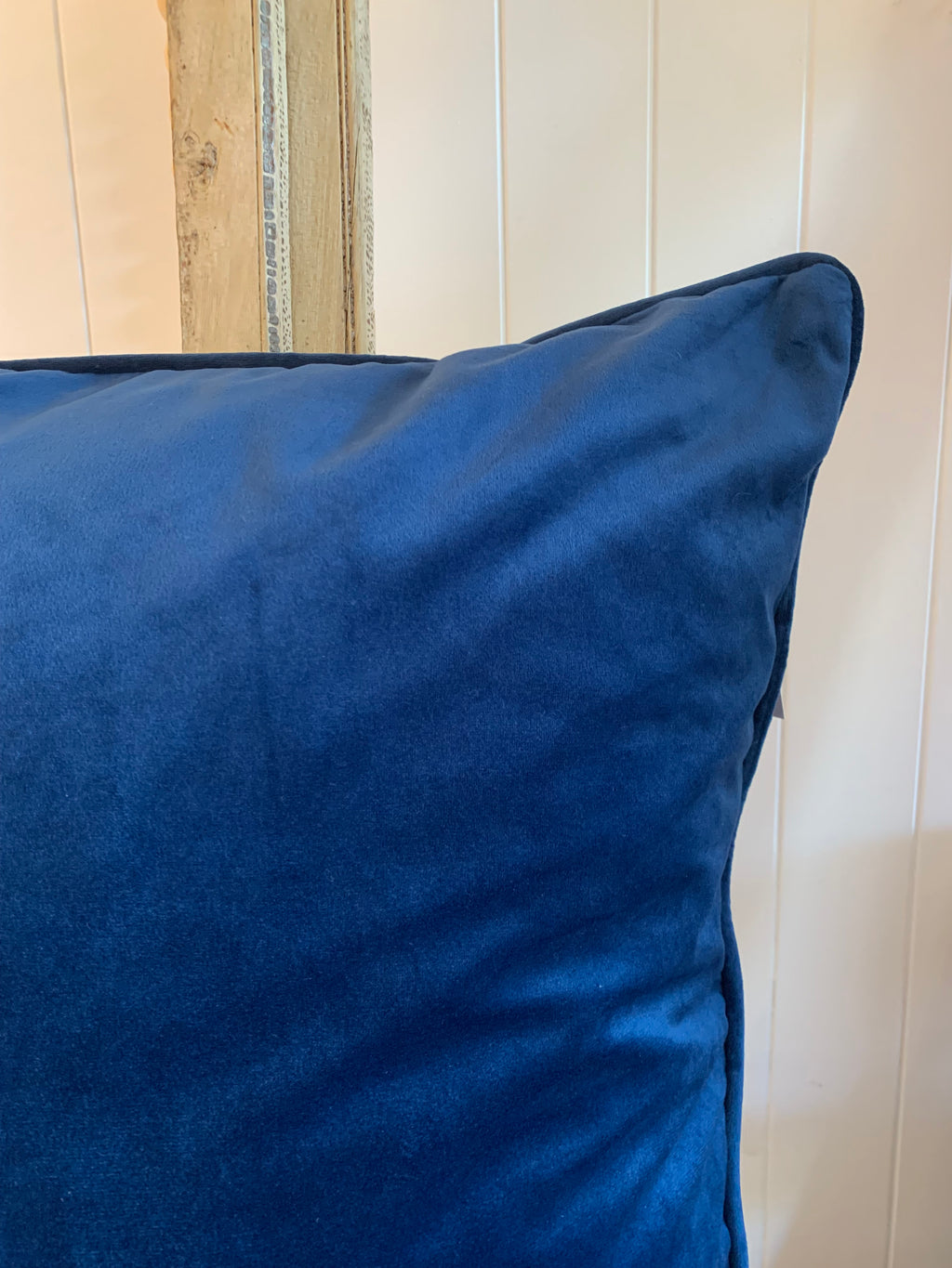 Throw Cushion Navy Velvet