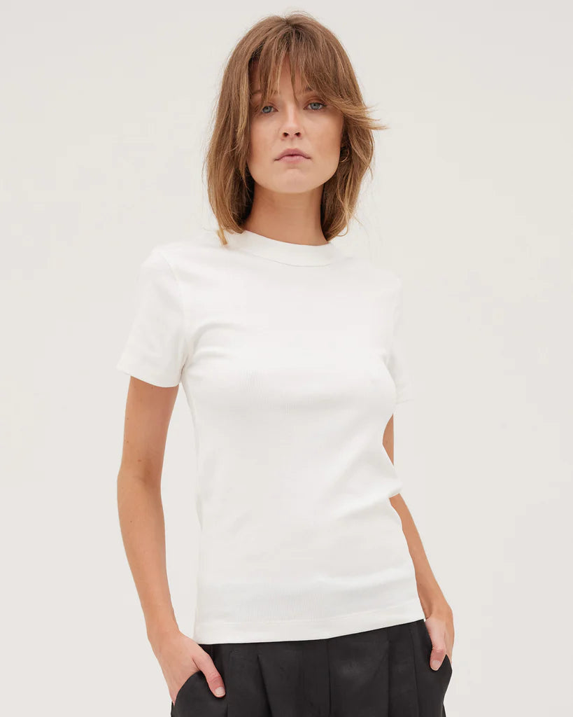 The Rib Tee - White