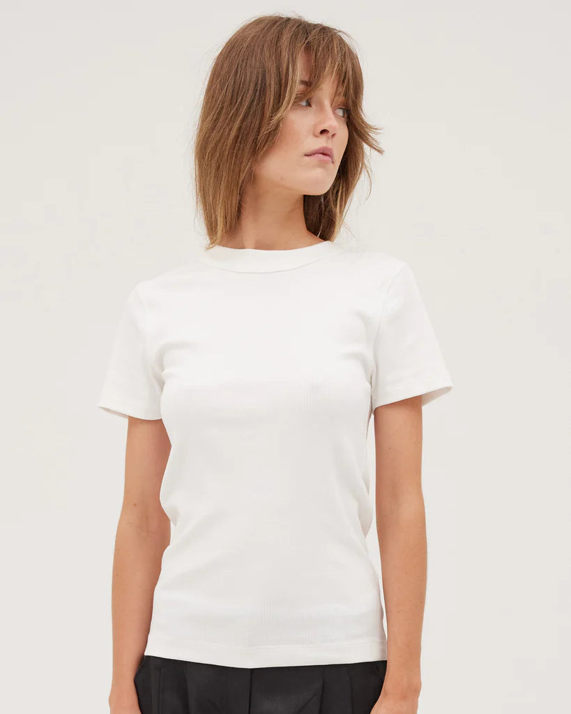 The Rib Tee - White