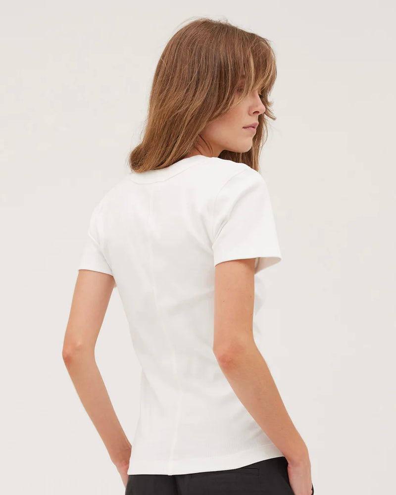 The Rib Tee - White