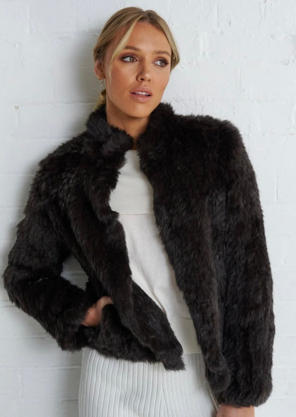 Willow Fur Jacket Chocolate