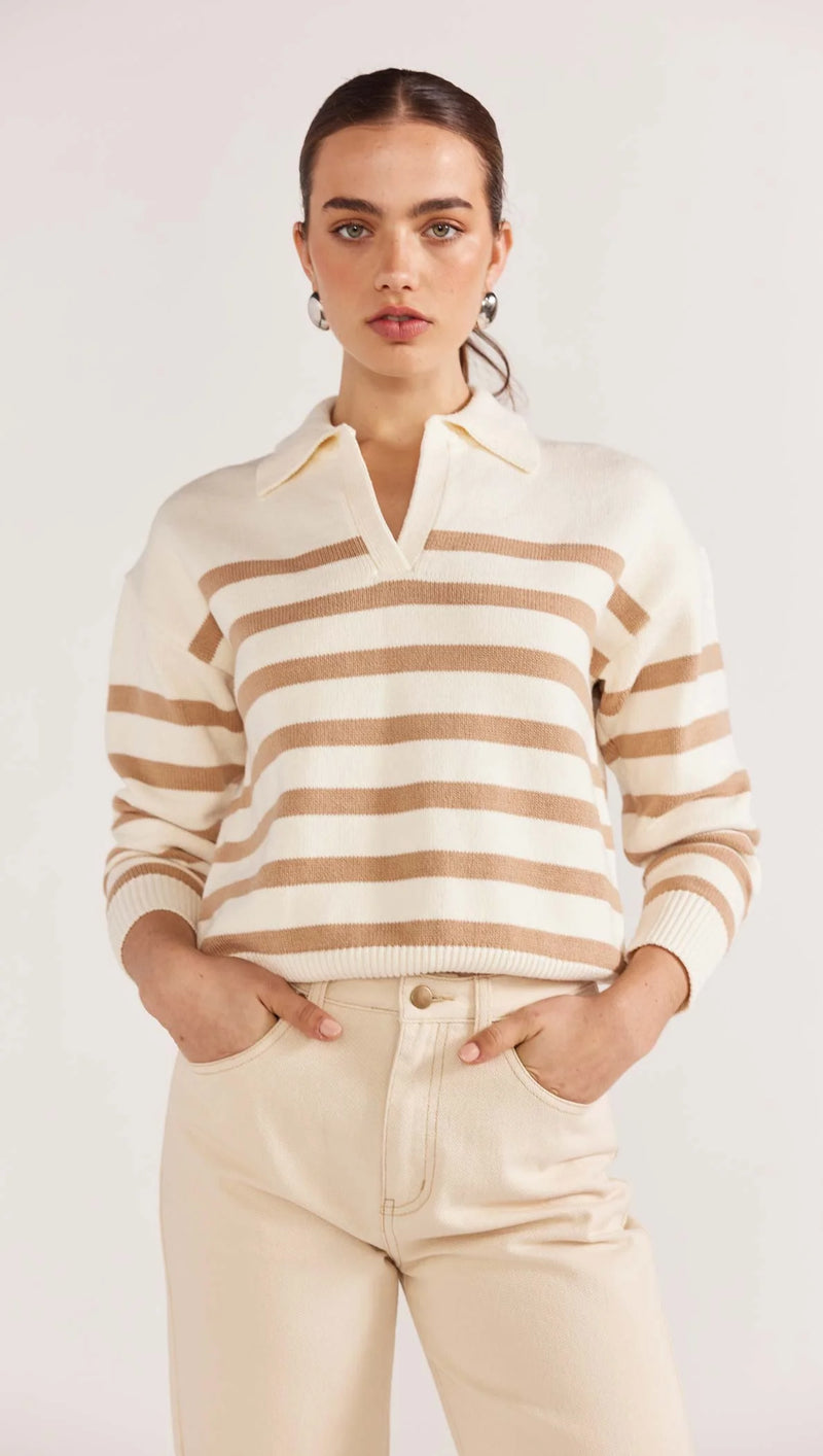 Kennedy Polo Jumper White/Natural