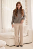 Nougat Fine Stripe Sweater - Navy Beige