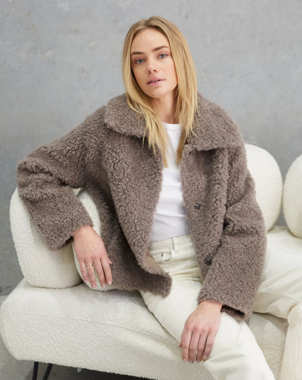 Kira Wool Jacket - Mushroom