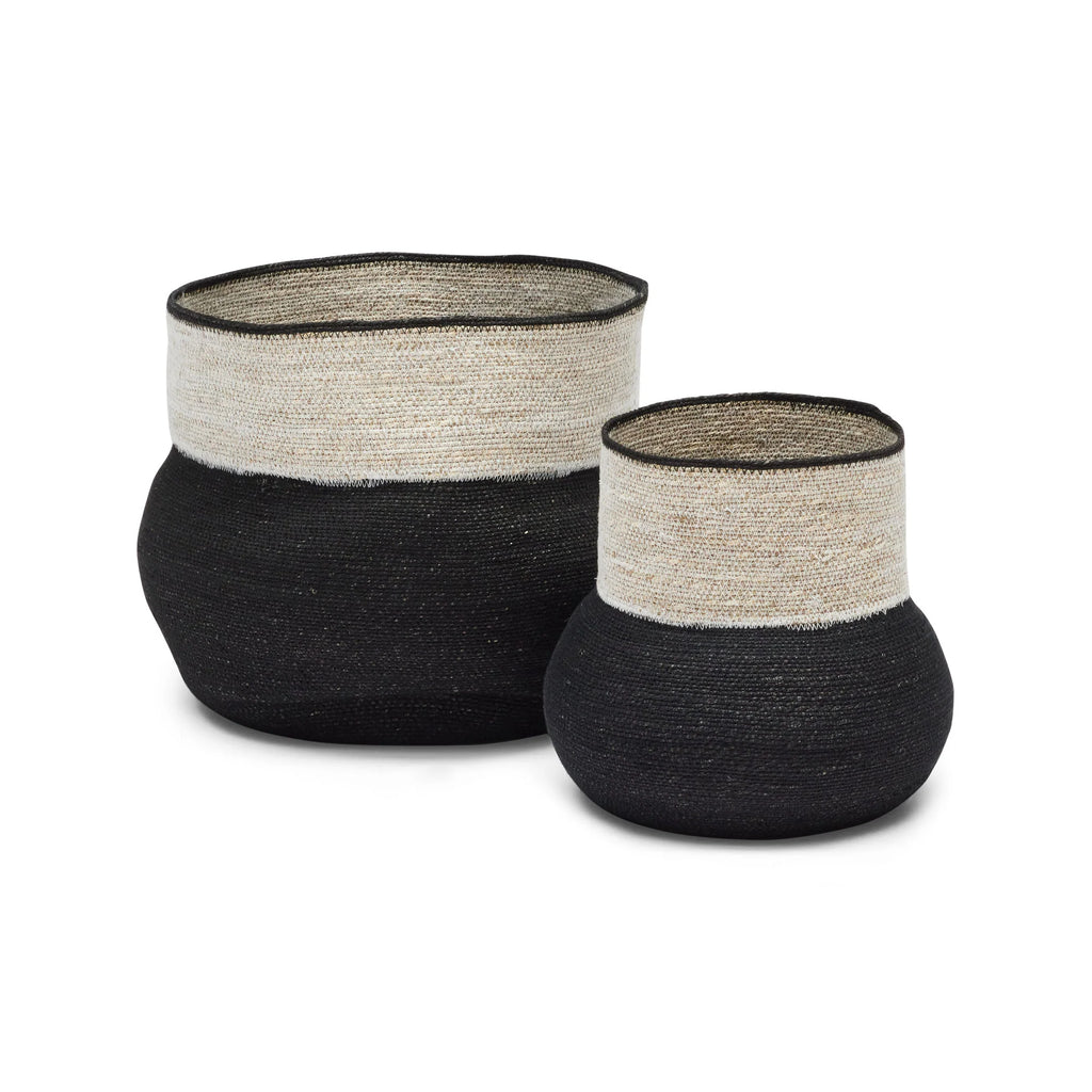 Los Basket Set of  2 - Black & White