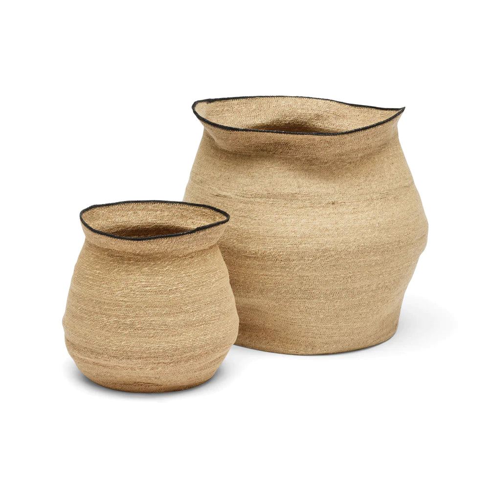 Oslo Basket Set of 2 - Natural & Black