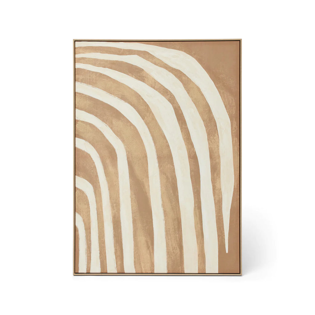 Sia Framed Wall Art - Brown & Beige