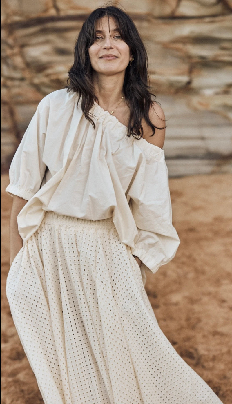 Venice Blouse popeline - Off-White