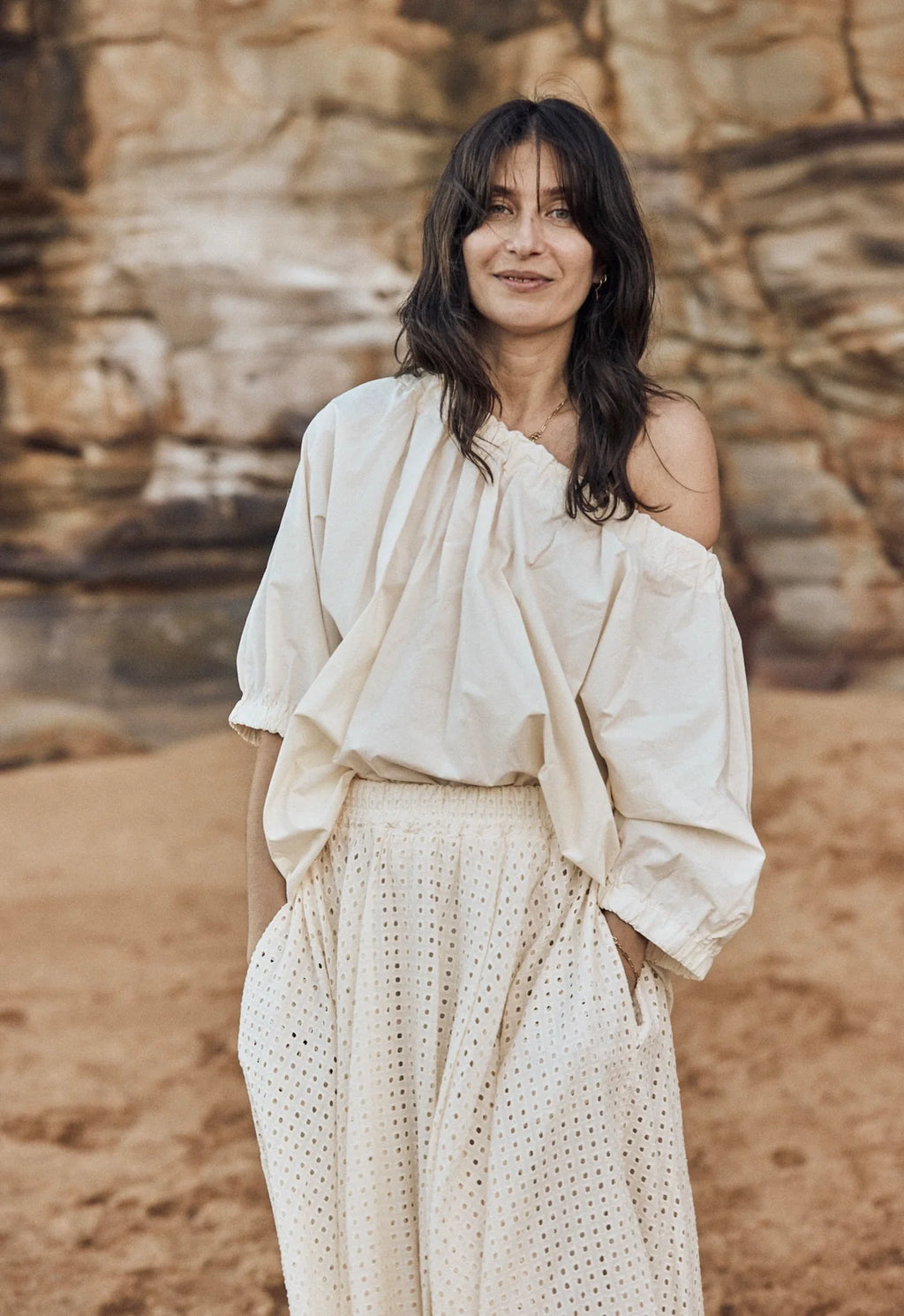 Venice Blouse popeline - Off-White