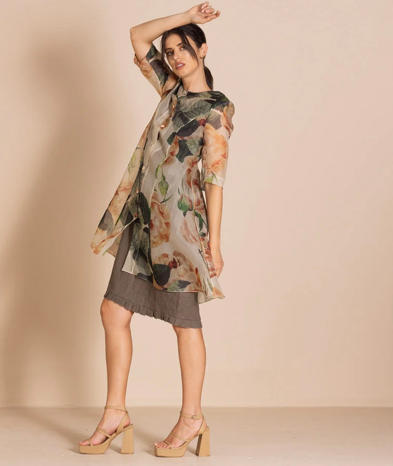 Roses Organza Dress Coat