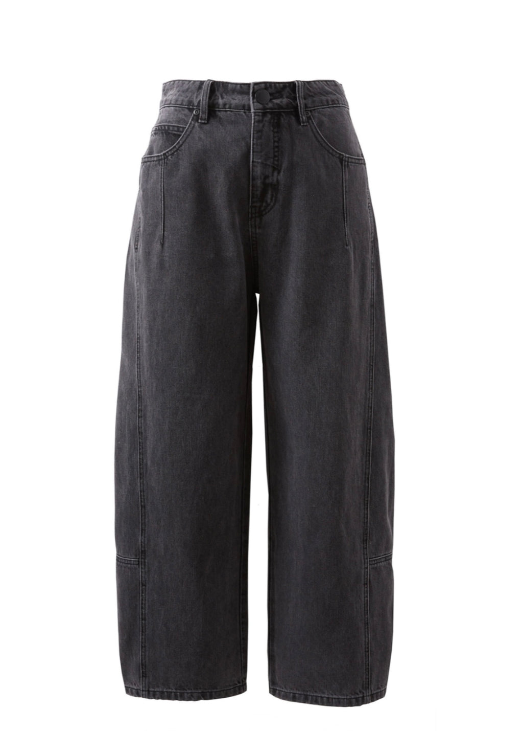 Darted Barrel Jean Faded Black