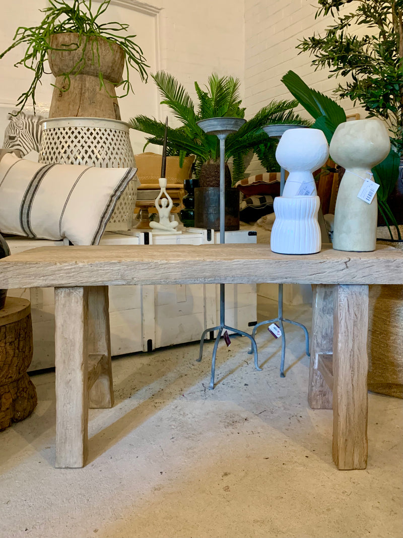 Bleached Wood Bench