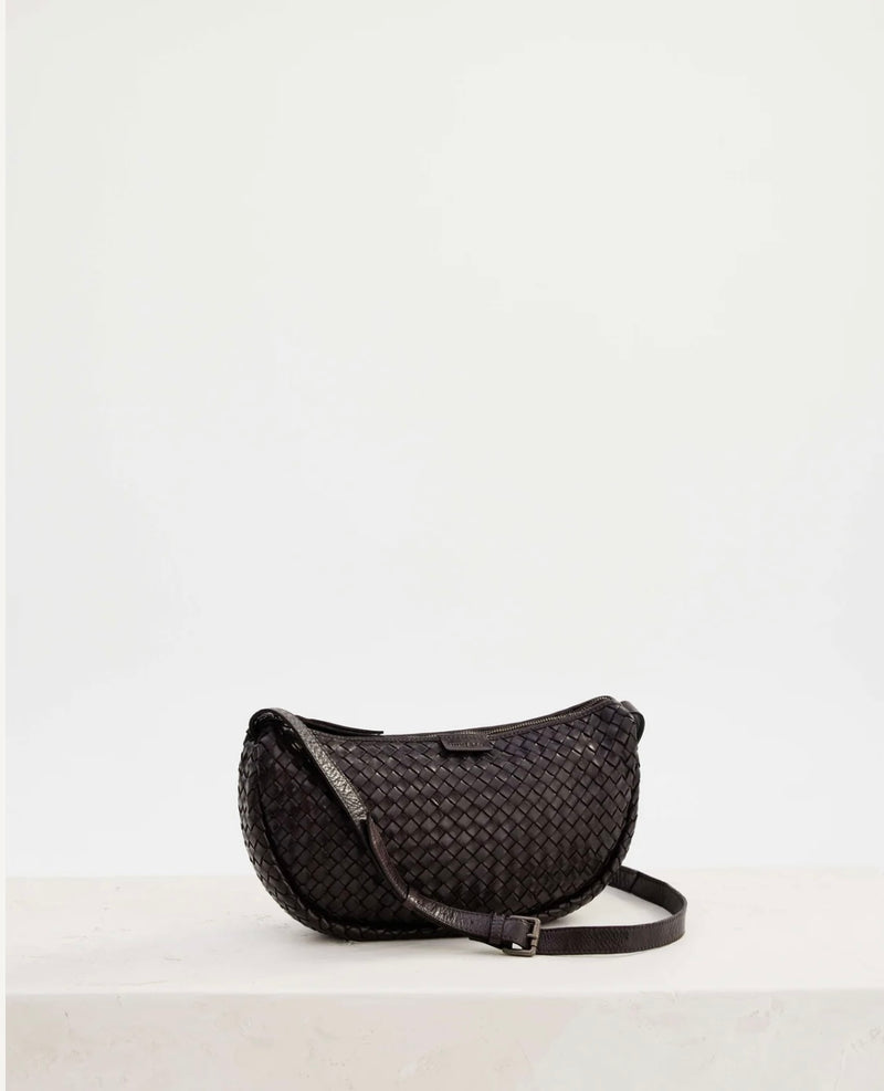 Basque sling Chocolate Leather Bag
