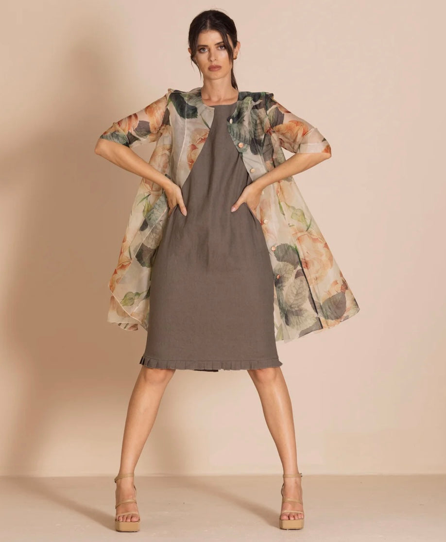 Roses Organza Dress Coat