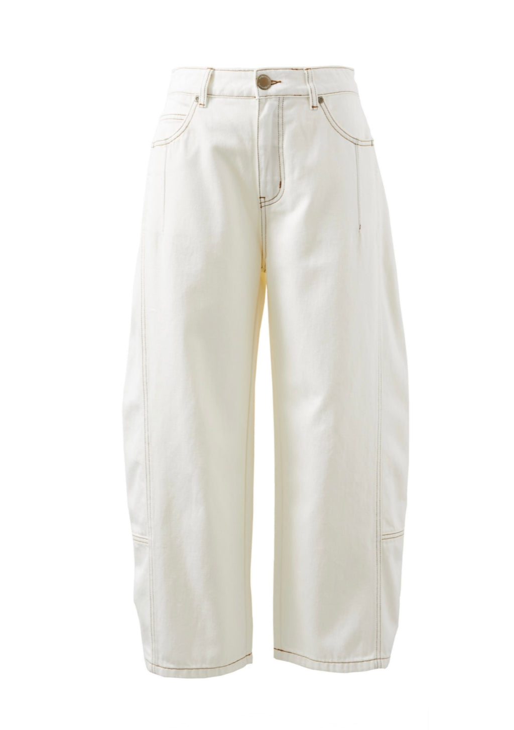 Darted Barrel Jean Fresh Ecru