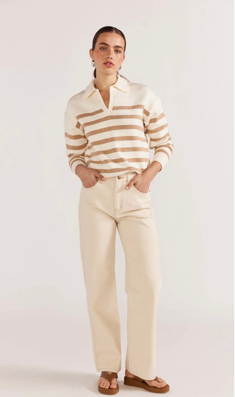 Kennedy Polo Jumper White/Natural