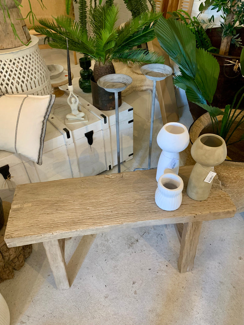 Bleached Wood Bench