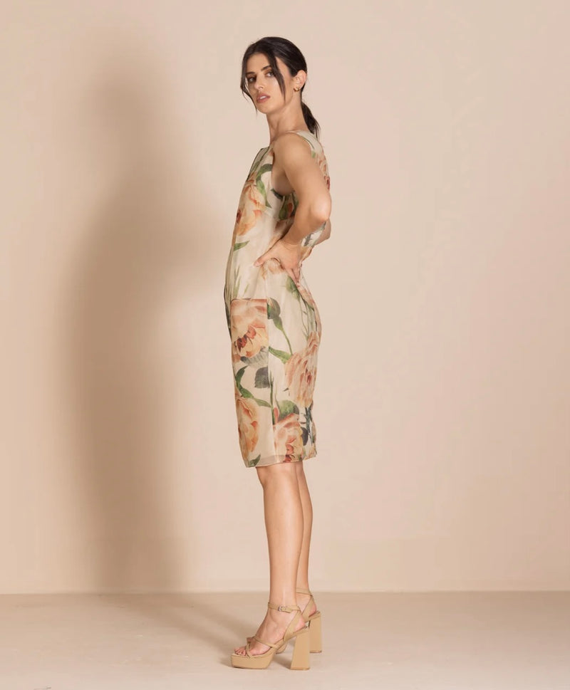 Roses Silk Shift Dress