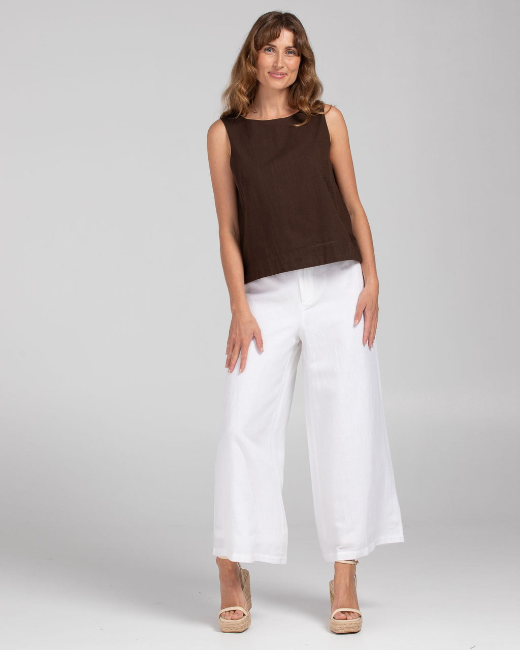Jedda Linen Pant - White