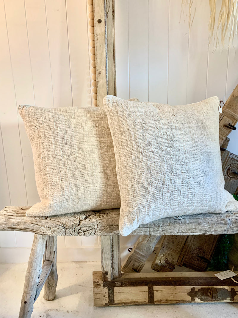 Luxe Linen Cushion - Cream