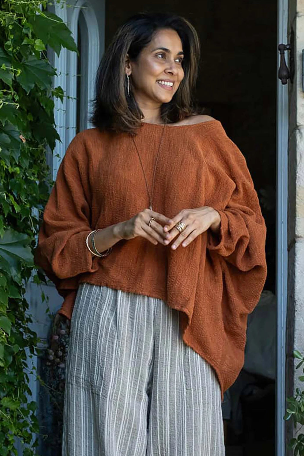 Maglia Sibilla - Vento - Terracotta