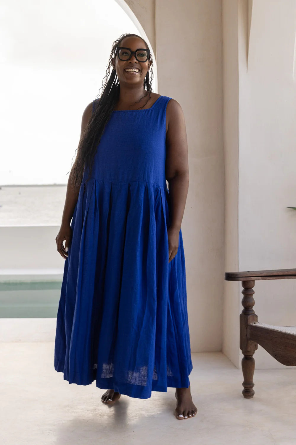 Binti Dress - Cobalt