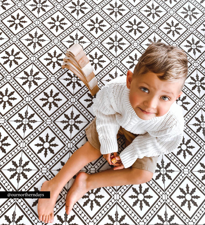 Snow Concrete Vinyl Mat