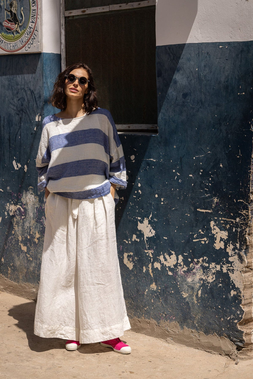 Harriet Trousers - Warm White Linen