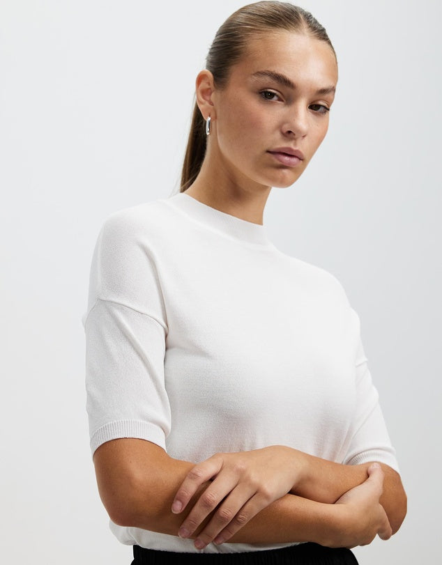 New Jewel Knit Top - White