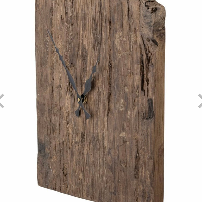 Sarai Clock Brown Reclaimed Wood