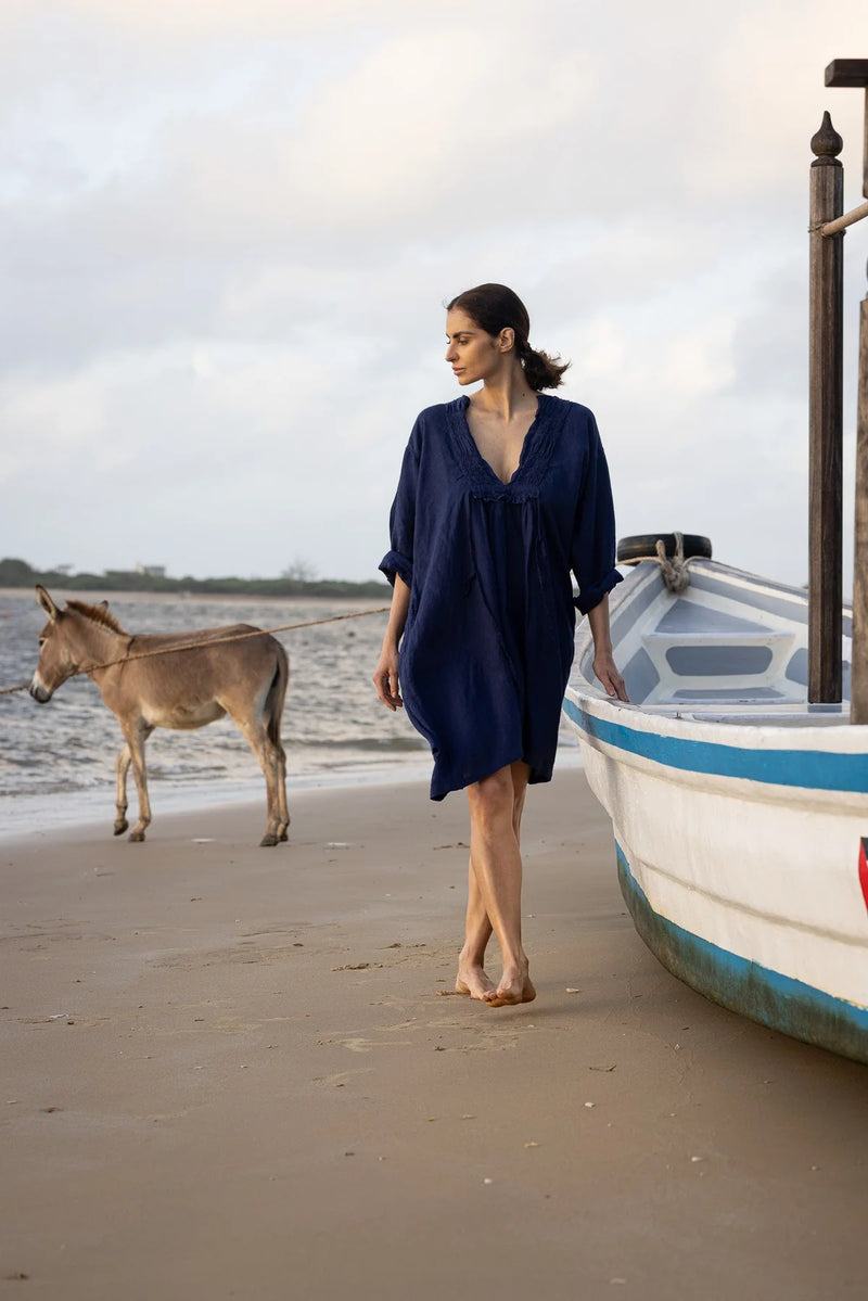 Nzuri Tunic - Indigo