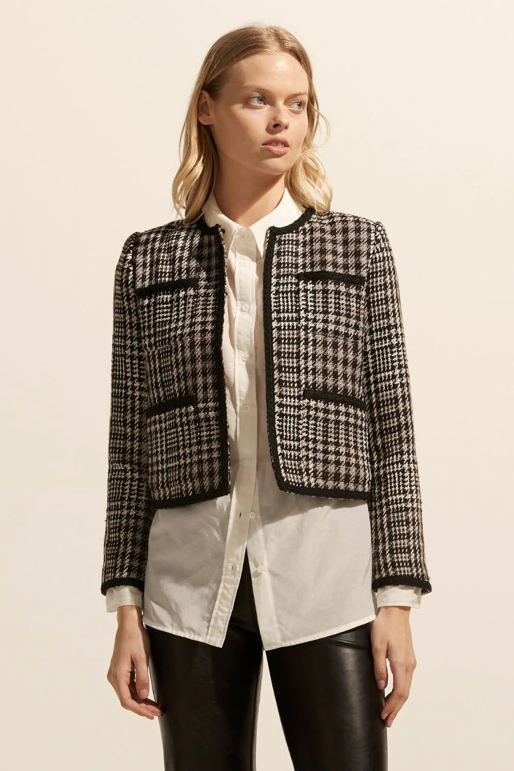 Patron Jacket - Check Boucle