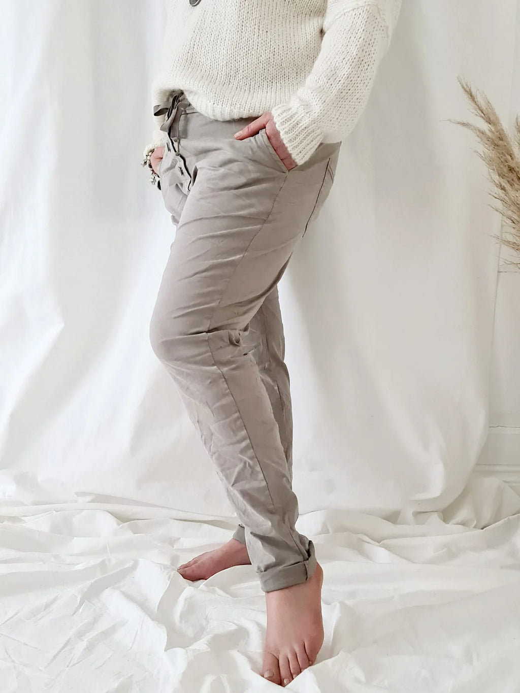 Casual Tencel Jogger Jean (Sand)