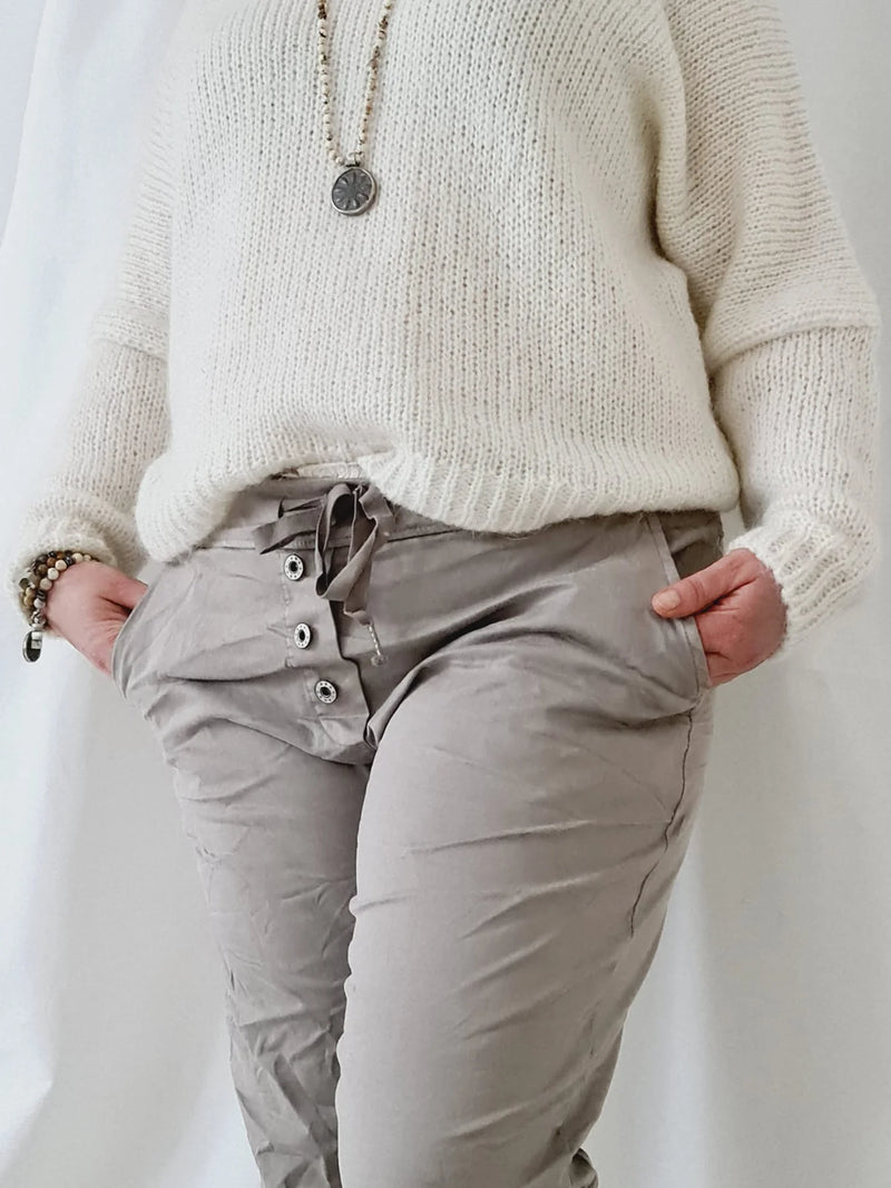 Casual Tencel Jogger Jean (Sand)