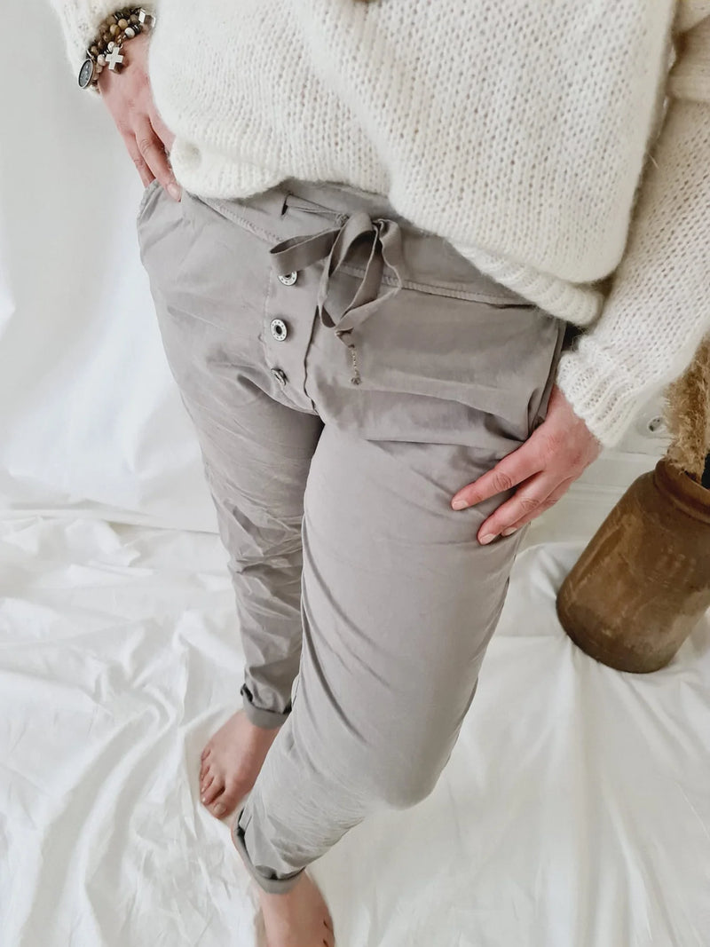Casual Tencel Jogger Jean (Sand)
