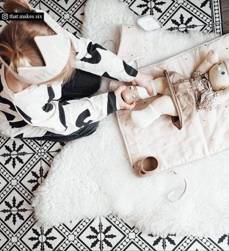 Snow Concrete Vinyl Mat