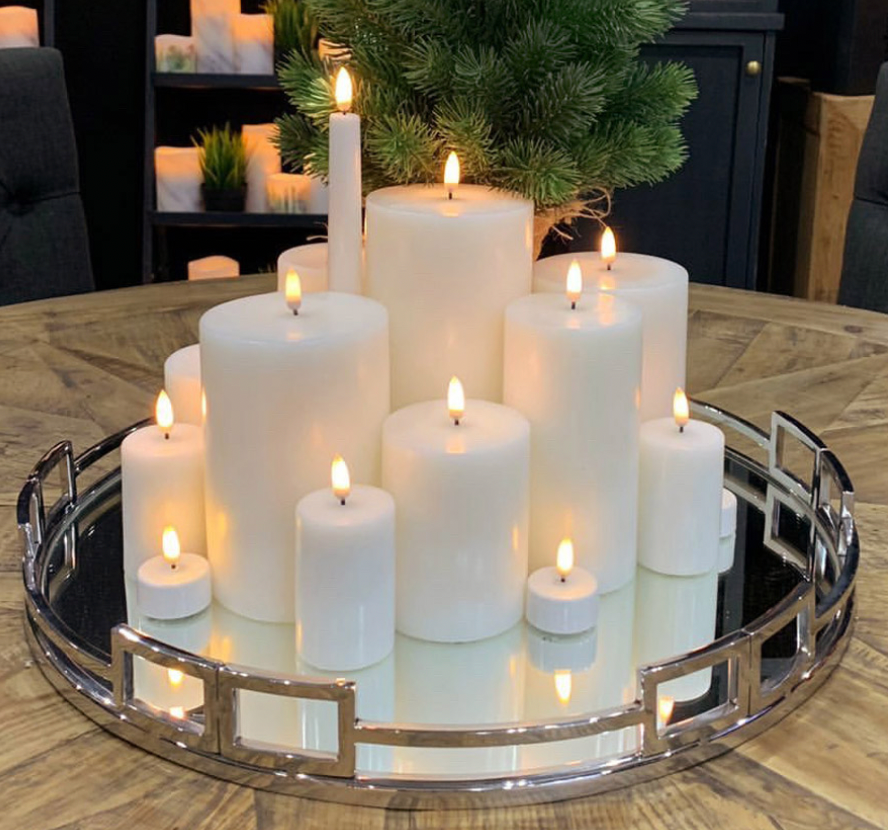 UYUNI Pillar Candle- Nordic White (10.1cm x 10.1cm)