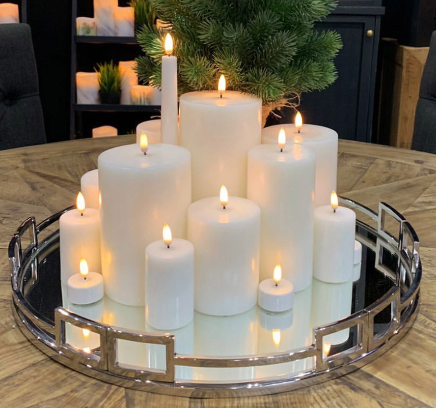 UYUNI Single Wick Pillar Candle- Nordic White (7.8cm x 20.3cm)