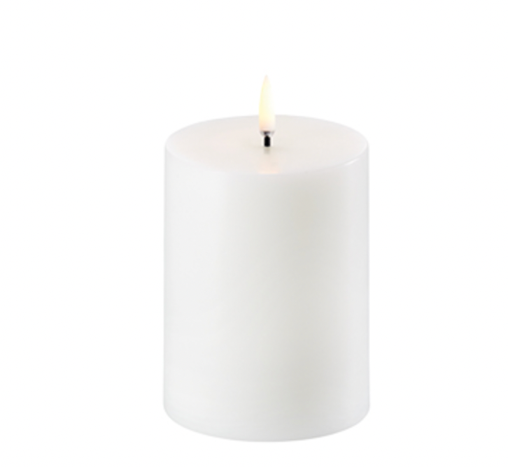 UYUNI Single Wick Pillar Candle- Nordic White (7.8cm x 10.1cm)