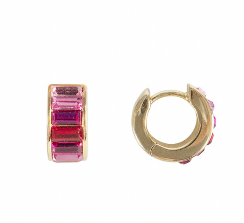 Pink Ombre Midi Hoops