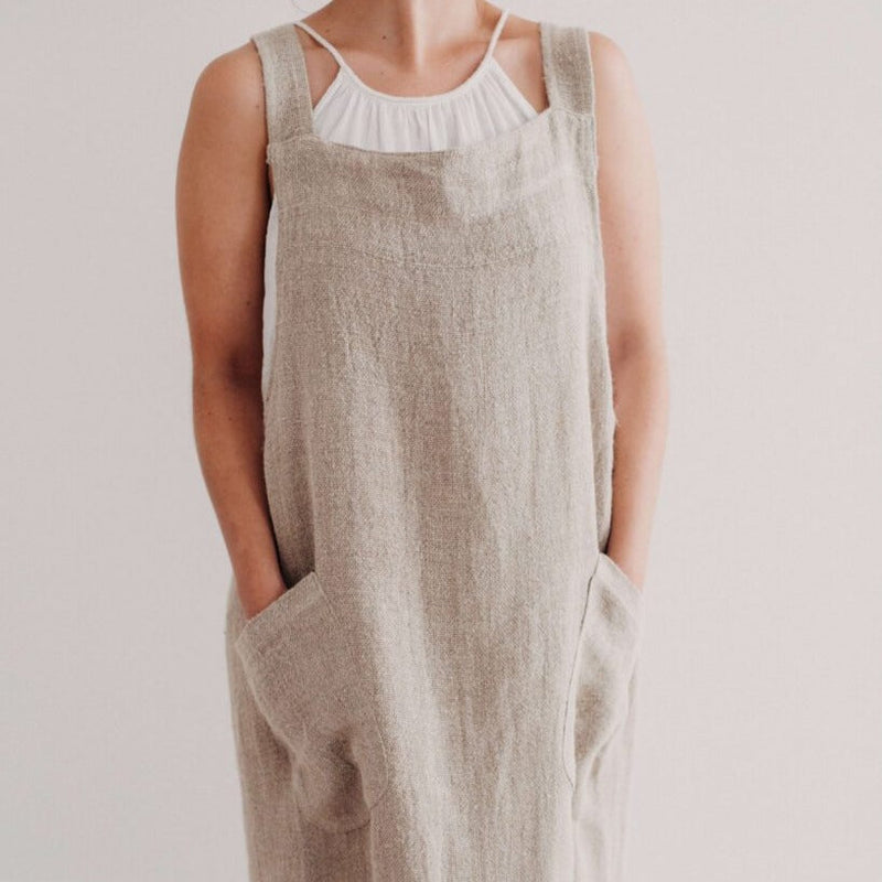 Harlow Linen Apron - Natural