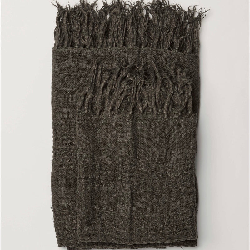 Ryely Linen Towel (Charcoal)