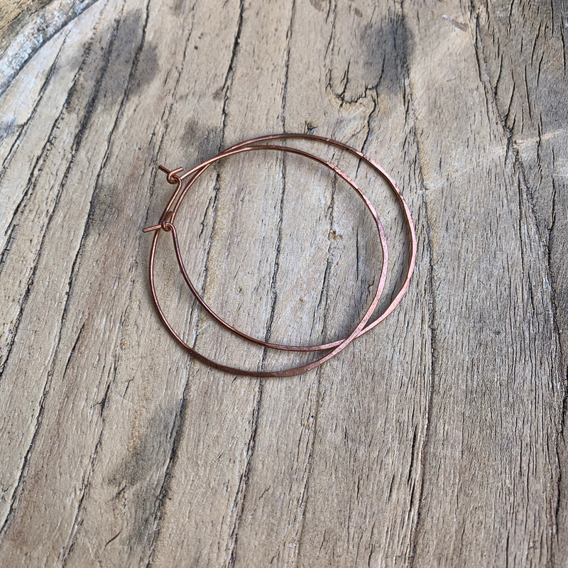 Big copper hoops