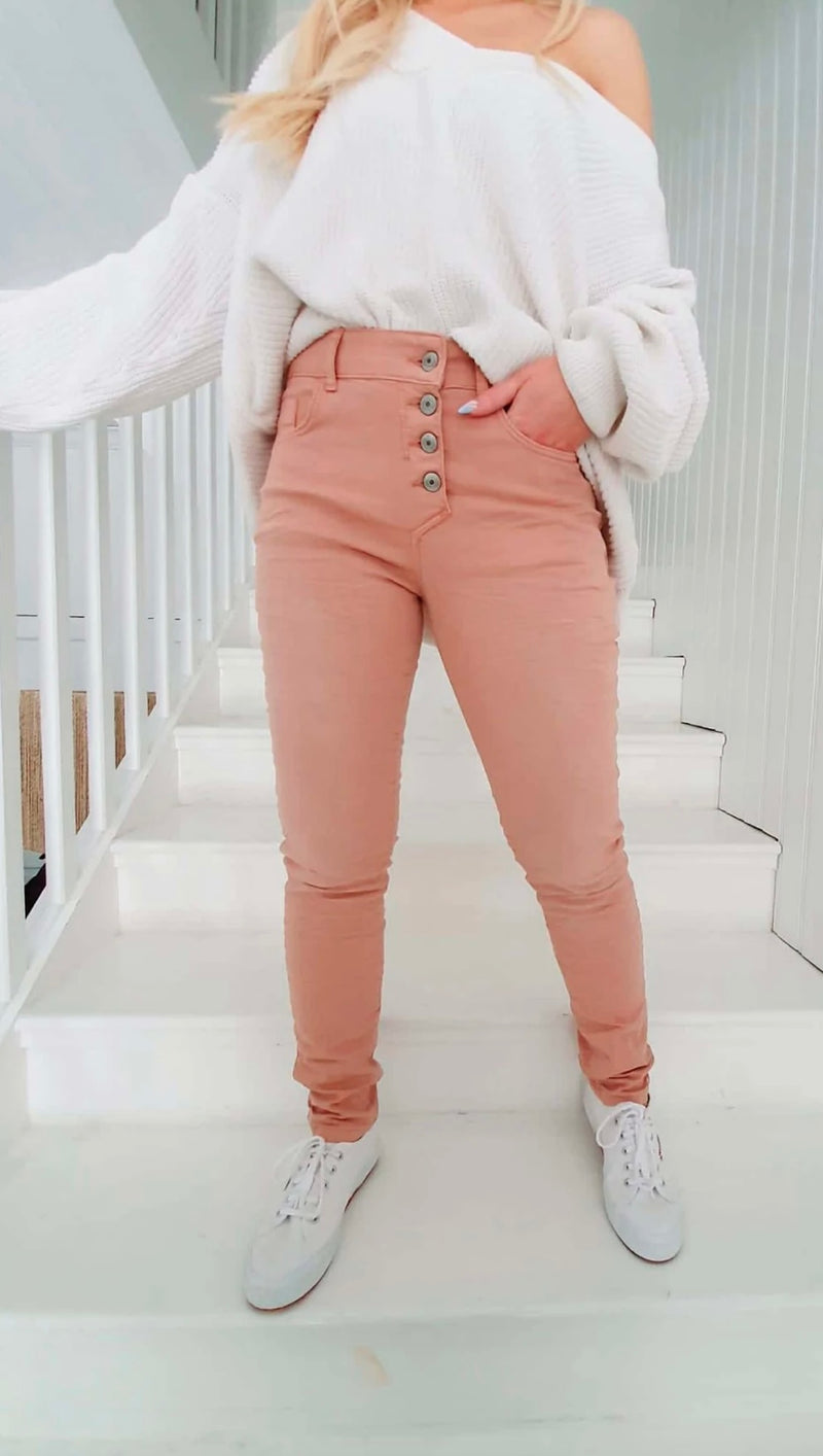 Super Comfy Jeans - Pink Blush