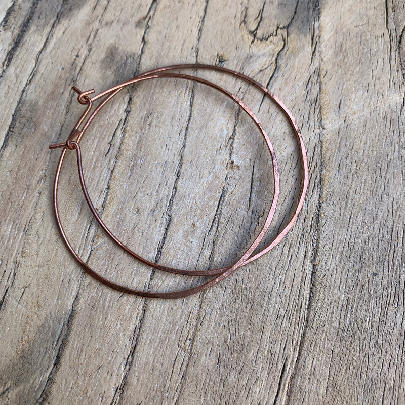 Big copper hoops