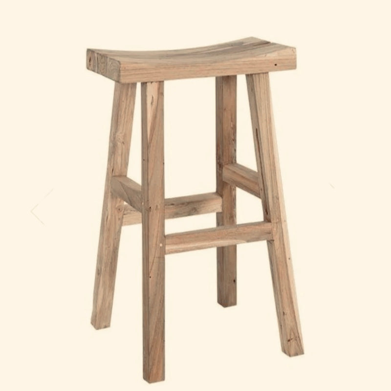 Natural Teak Bar Stool