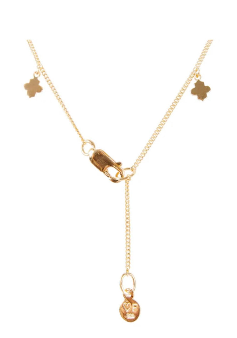 Clover Charm Necklace Gold