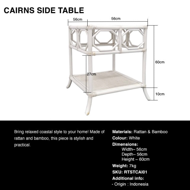 Side Table, Cairns White
