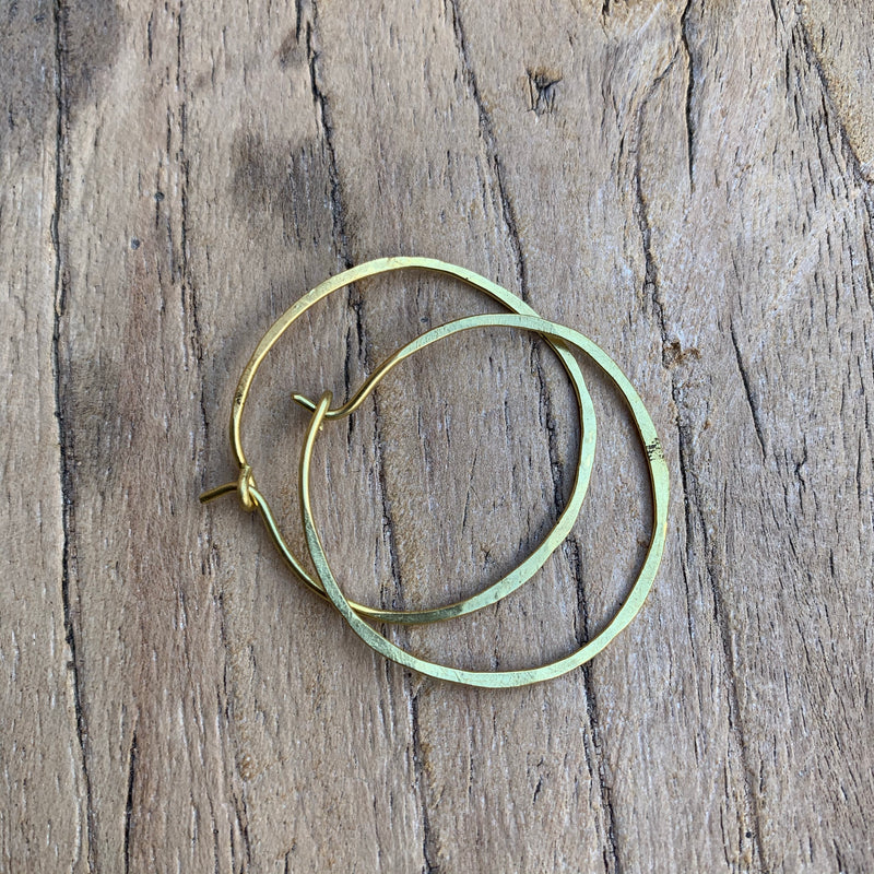 Brass hoop earrings