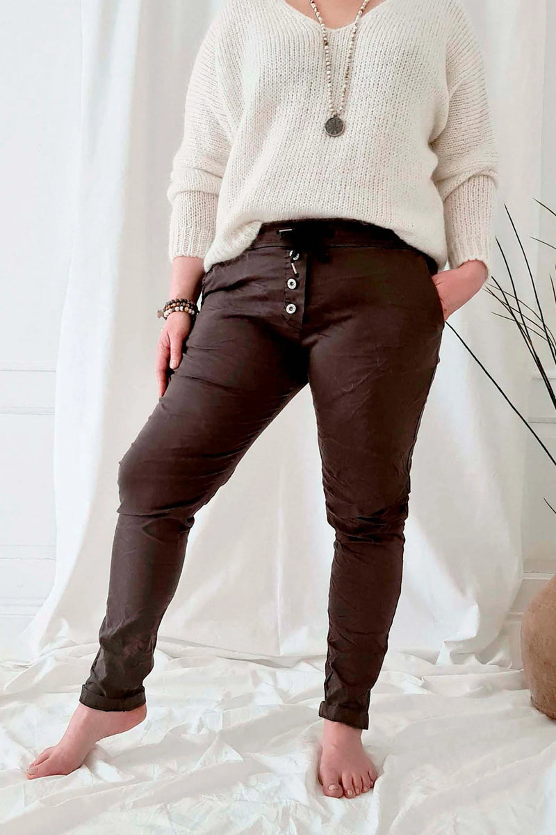 Casual Tencel Joggers - Espresso